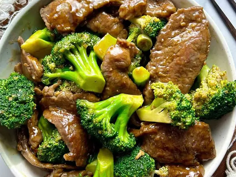 Tender beef stir-fried with fresh broccoli at Golden Hibachi Wok, a Chinese Restaurant in Warminster